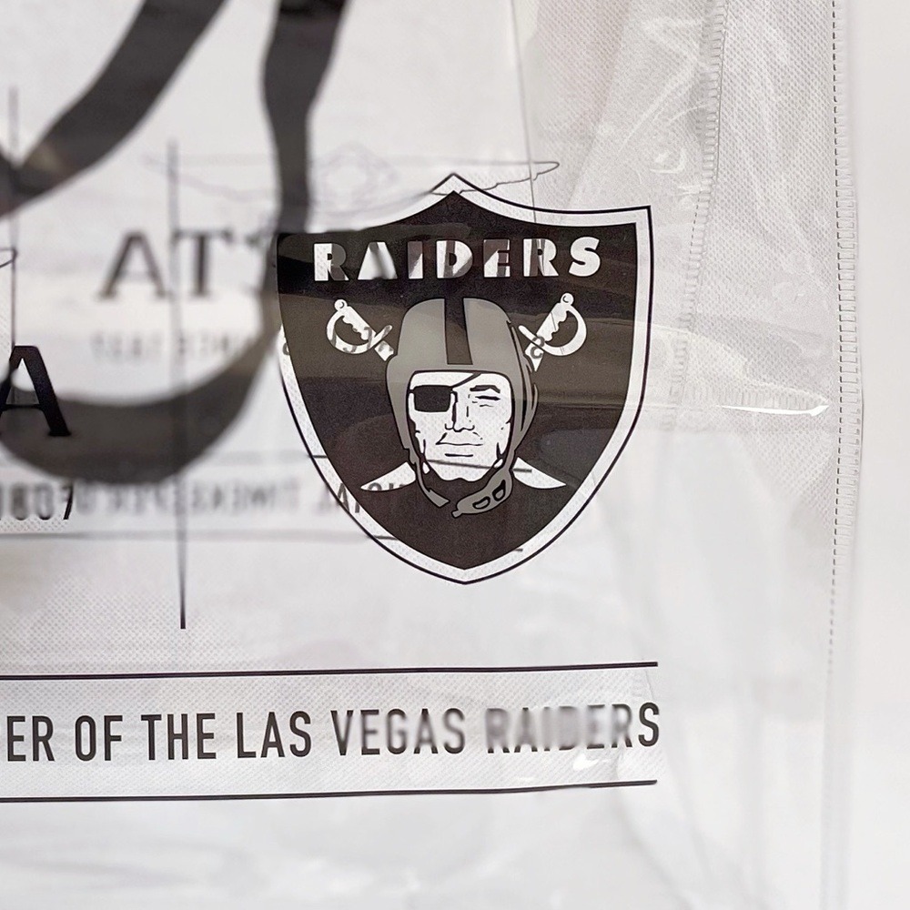Raiders Las Vegas NFL Sporty Medium Size Clear Tote Bag - Picture 5 of 5